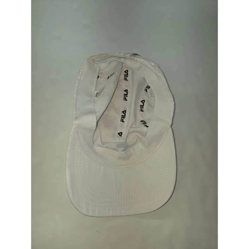 Fila Sport Womens White Grey Splatter Graphic Adjustable Baseball Cap Hat OSFM